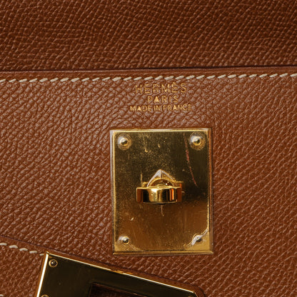 Hermes Courchevel Kelly Sellier 32 Gold 21 of 29