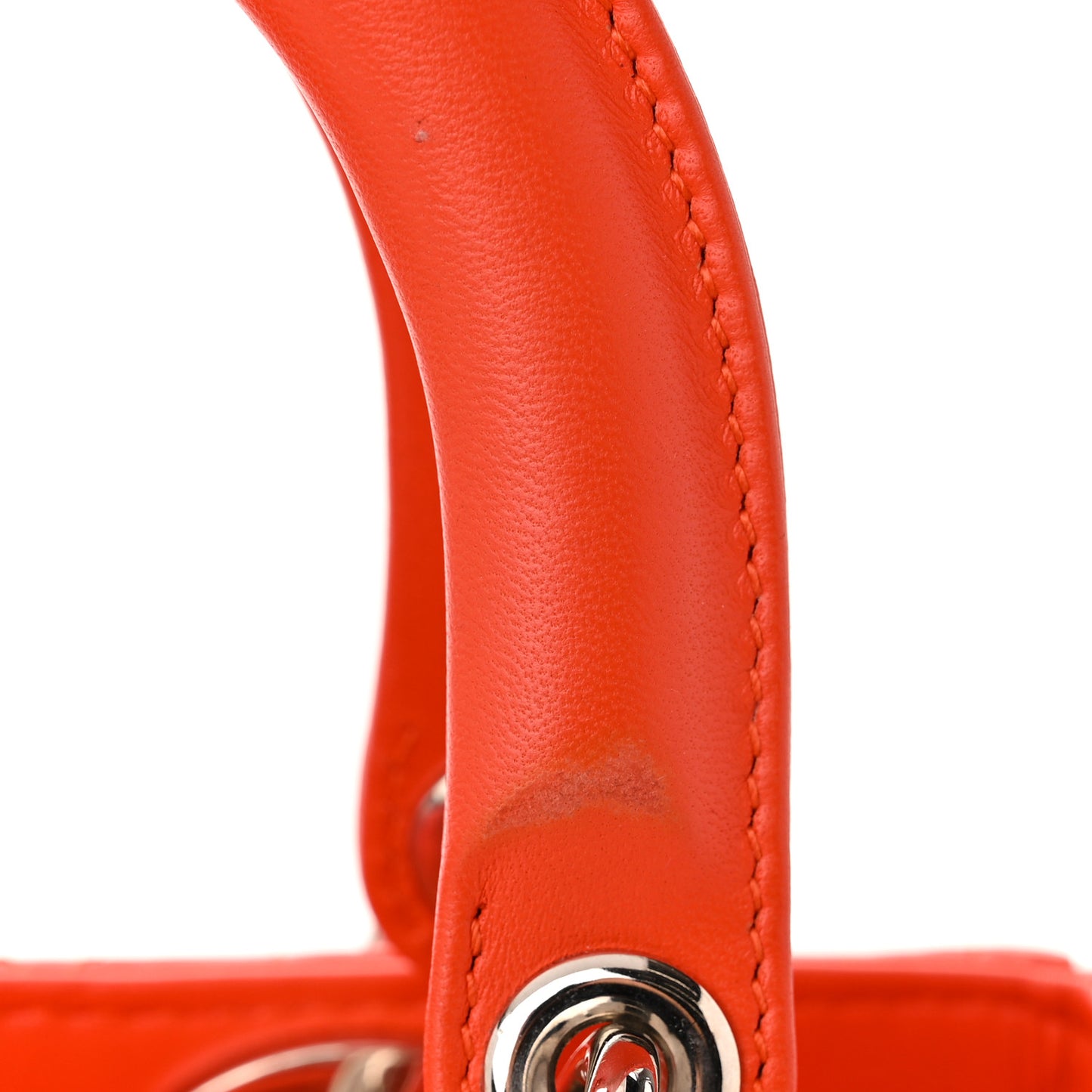 Lambskin Cannage Medium Lady Dior Orange