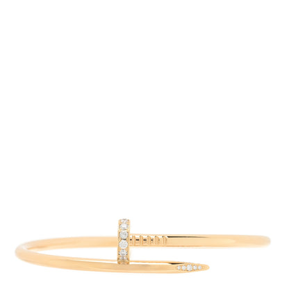 Cartier 18K Yellow Gold Diamond Juste Un Clou Bracelet 18 1 of 4