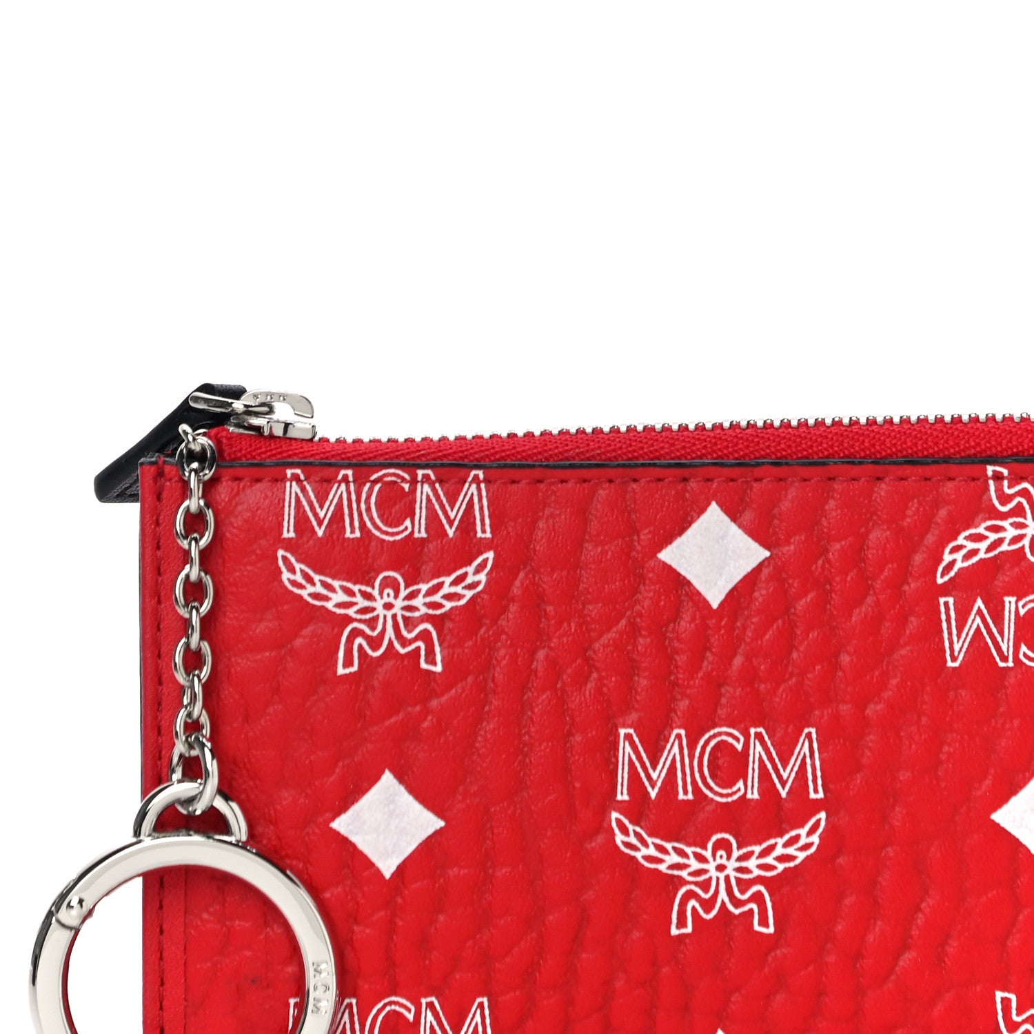 MCM Visetos Key Pouch Red 8 of 11