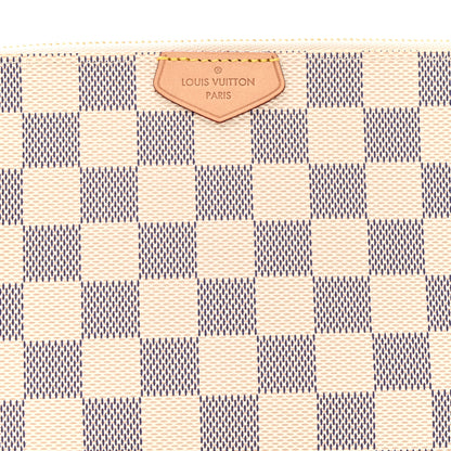 Louis Vuitton Damier Azur Double Zip Pochette 8 of 10