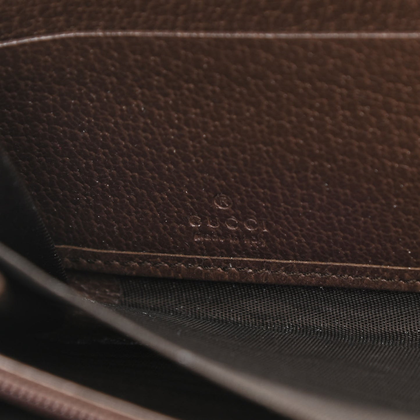 GG Supreme Monogram Web Ophidia Zip Around Wallet Brown