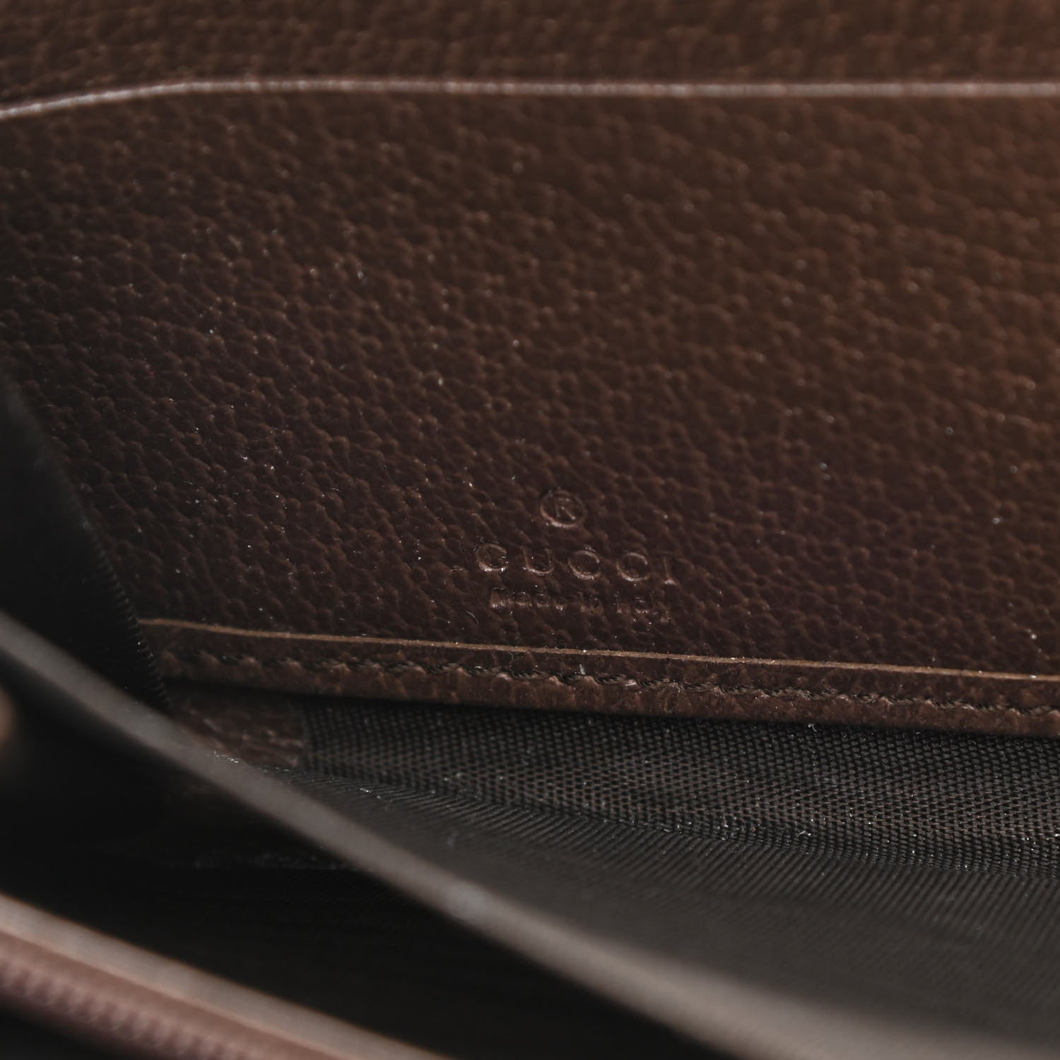 Gucci GG Supreme Monogram Web Ophidia Zip Around Wallet Brown 6 of 8