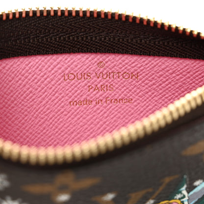 Louis Vuitton Monogram 2023 Christmas Animation Alpine Key Pouch Pink 6 of 6