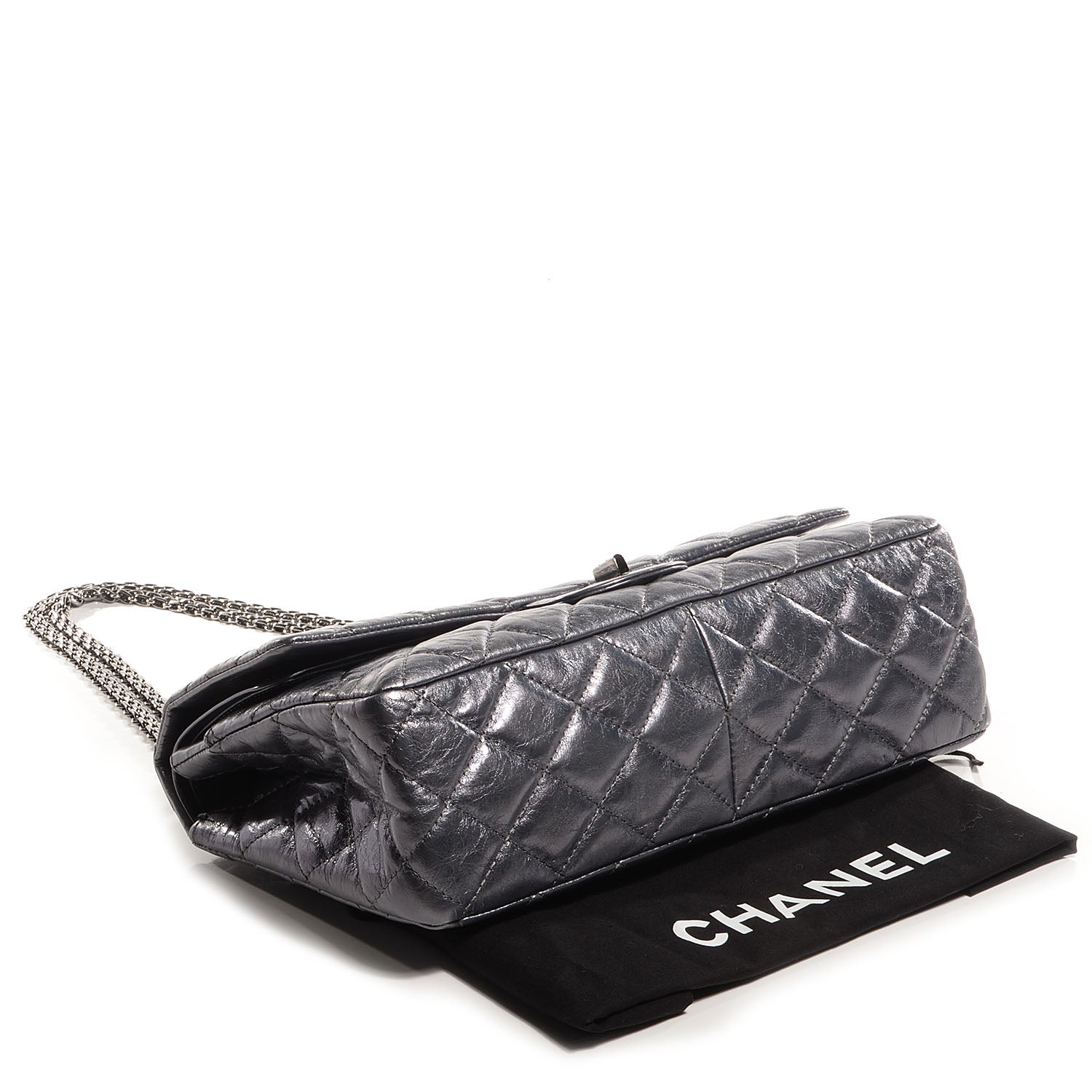 Chanel Aged Calfskin 2.55 Reissue 227 Flap Dark Silver 4 of 8