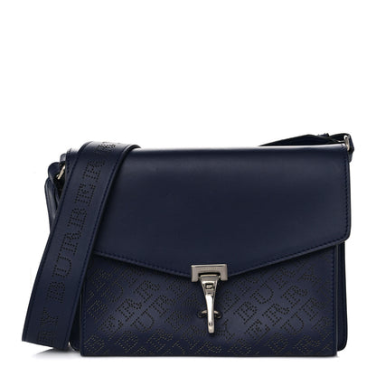 Burberry Calfskin Perforated Small Macken Crossbody Bag Regency Blue 1 of 9