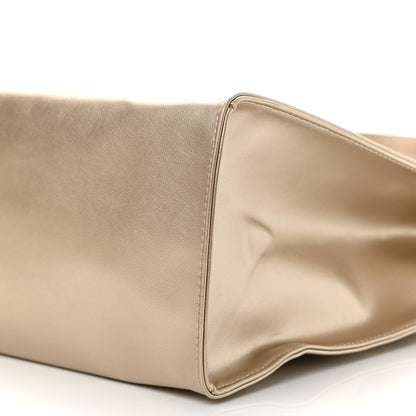 Telfar Metallic Vegan Leather Medium Shopping Bag Gold 10 of 12
