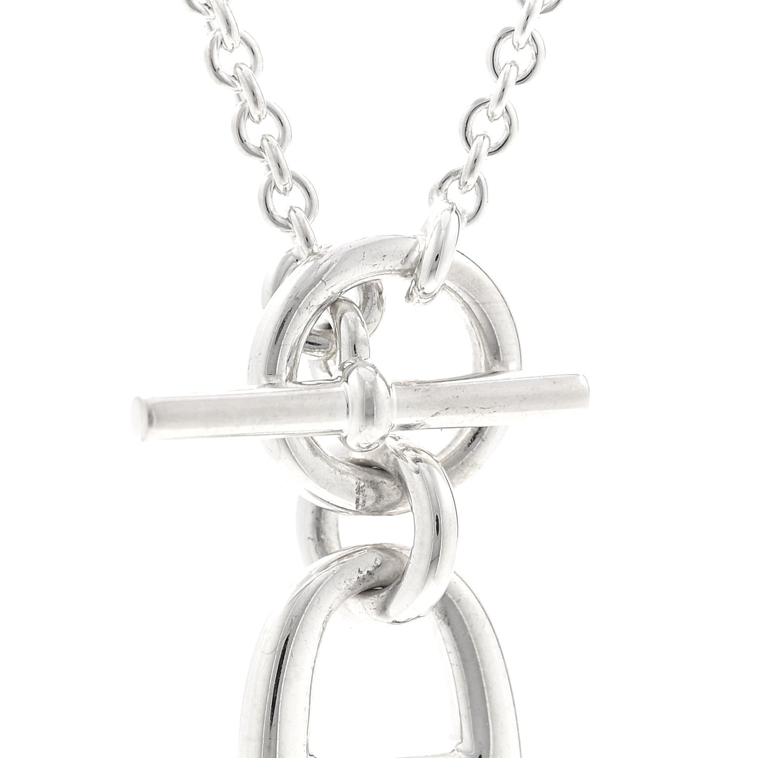 Hermes Sterling Silver Amulette Chaine d'Ancre Necklace 4 of 6