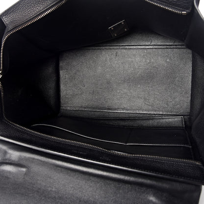 Celine Drummed Calfskin Suede Medium Trapeze Black 4 of 13