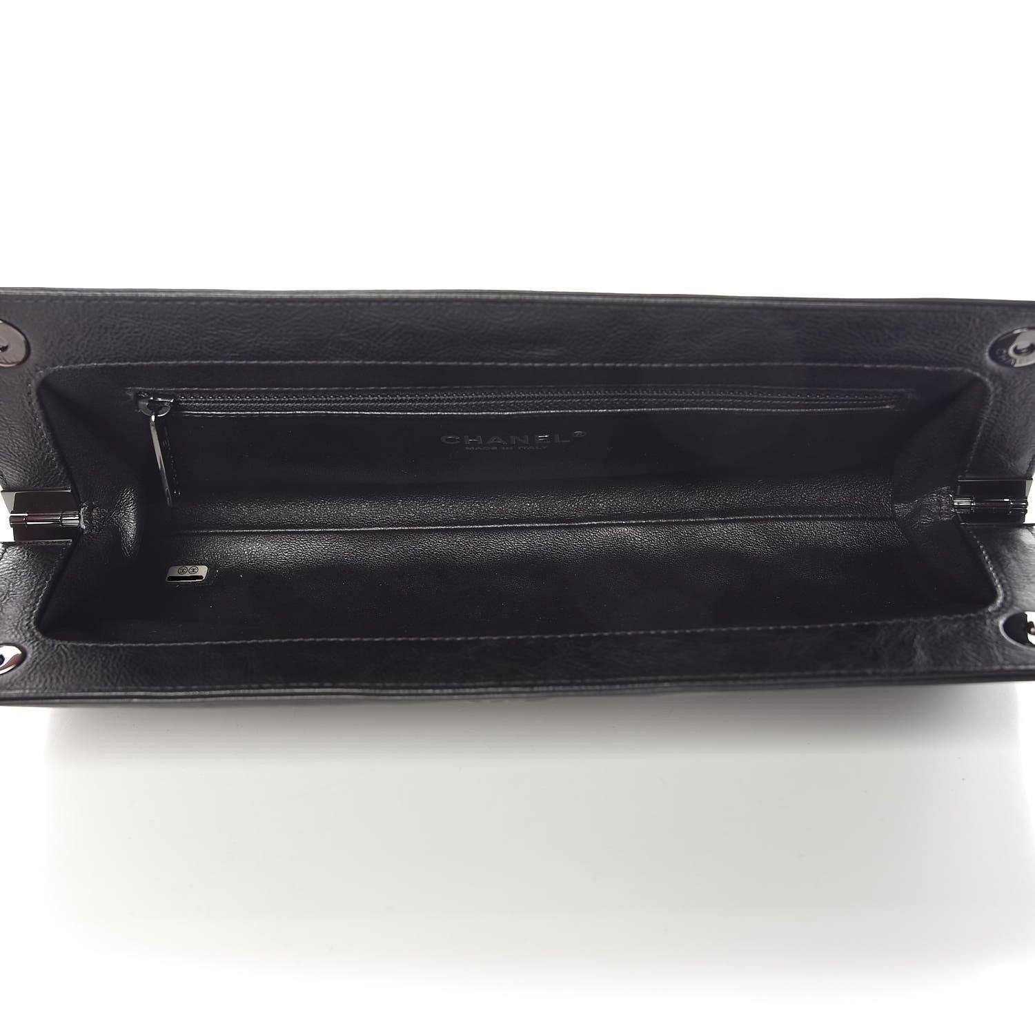 Chanel Crumpled Calfskin Quilted Clutch So Black 5 of 7