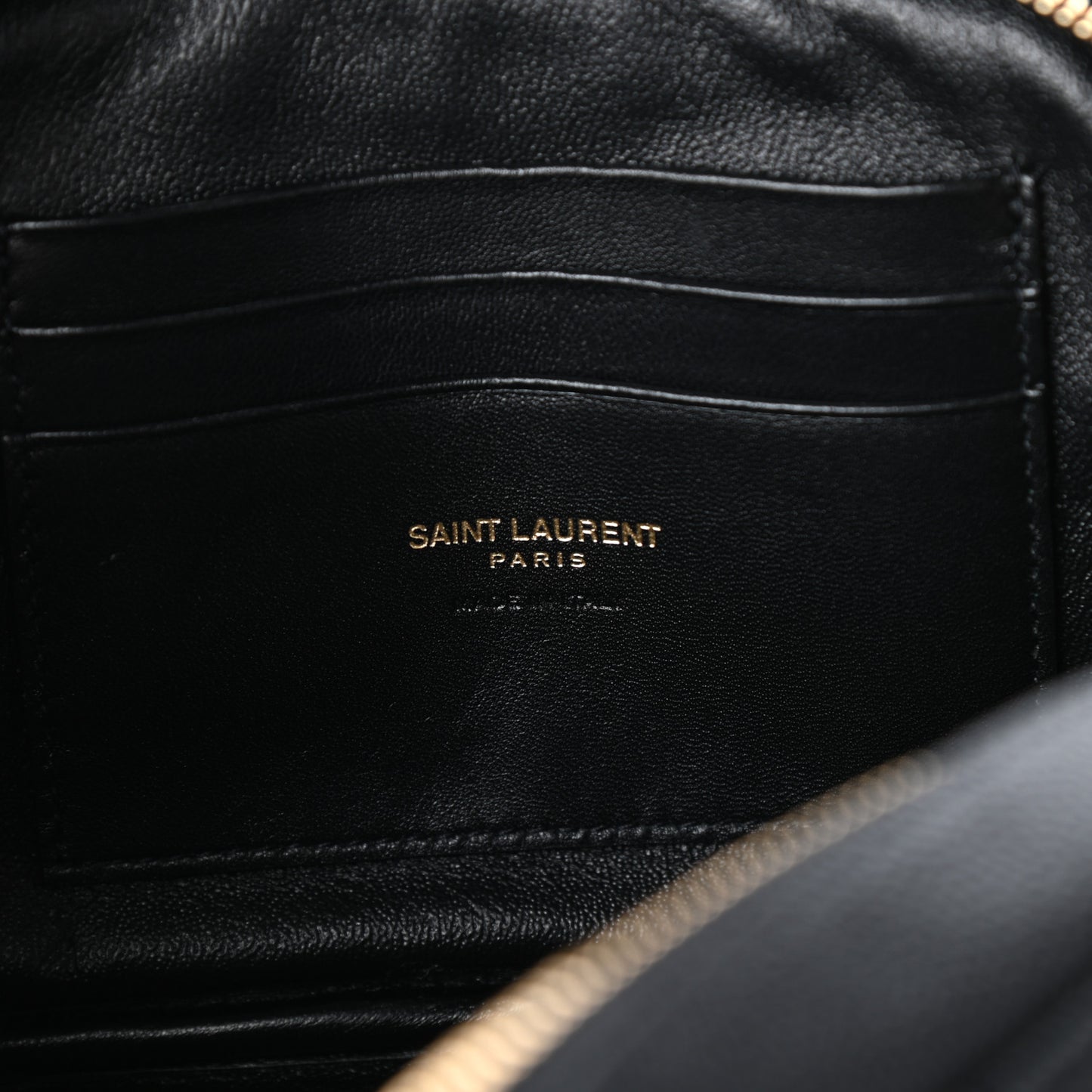 Grain De Poudre Matelasse Monogram Mini Lou Camera Bag Black