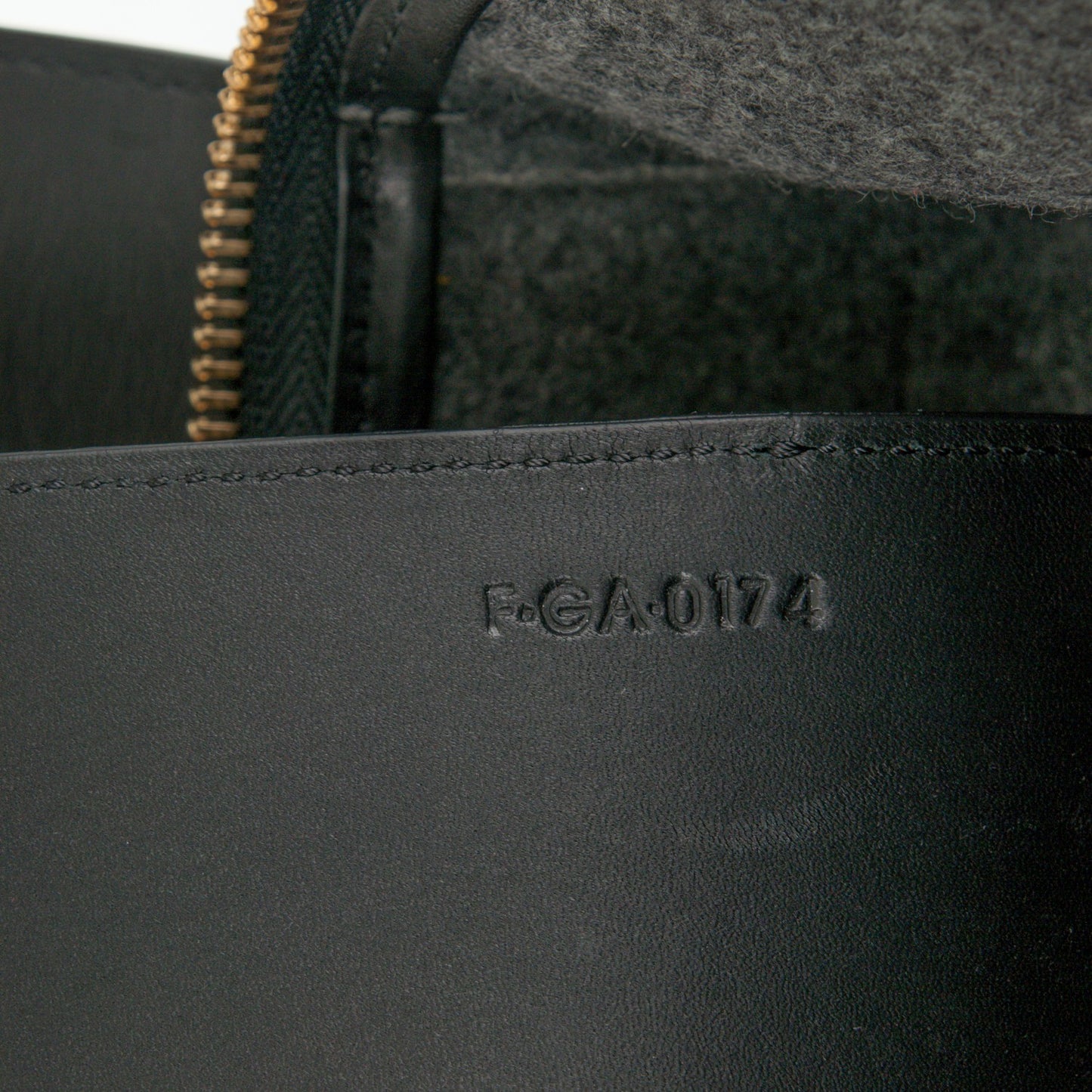 Felt Calfskin Small Belt Bag Grey Black