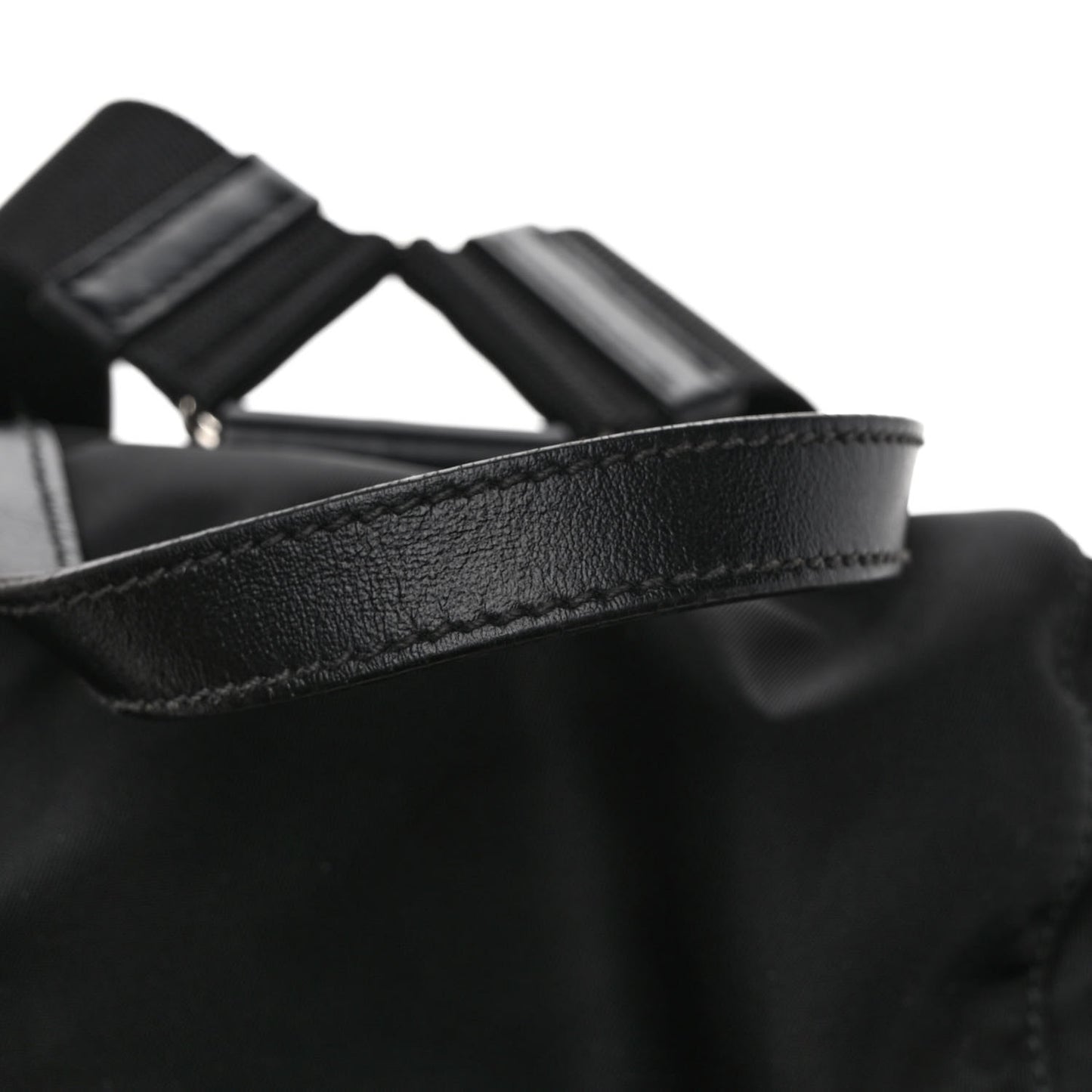Tessuto Nylon Soft Calfskin Small Backpack Black