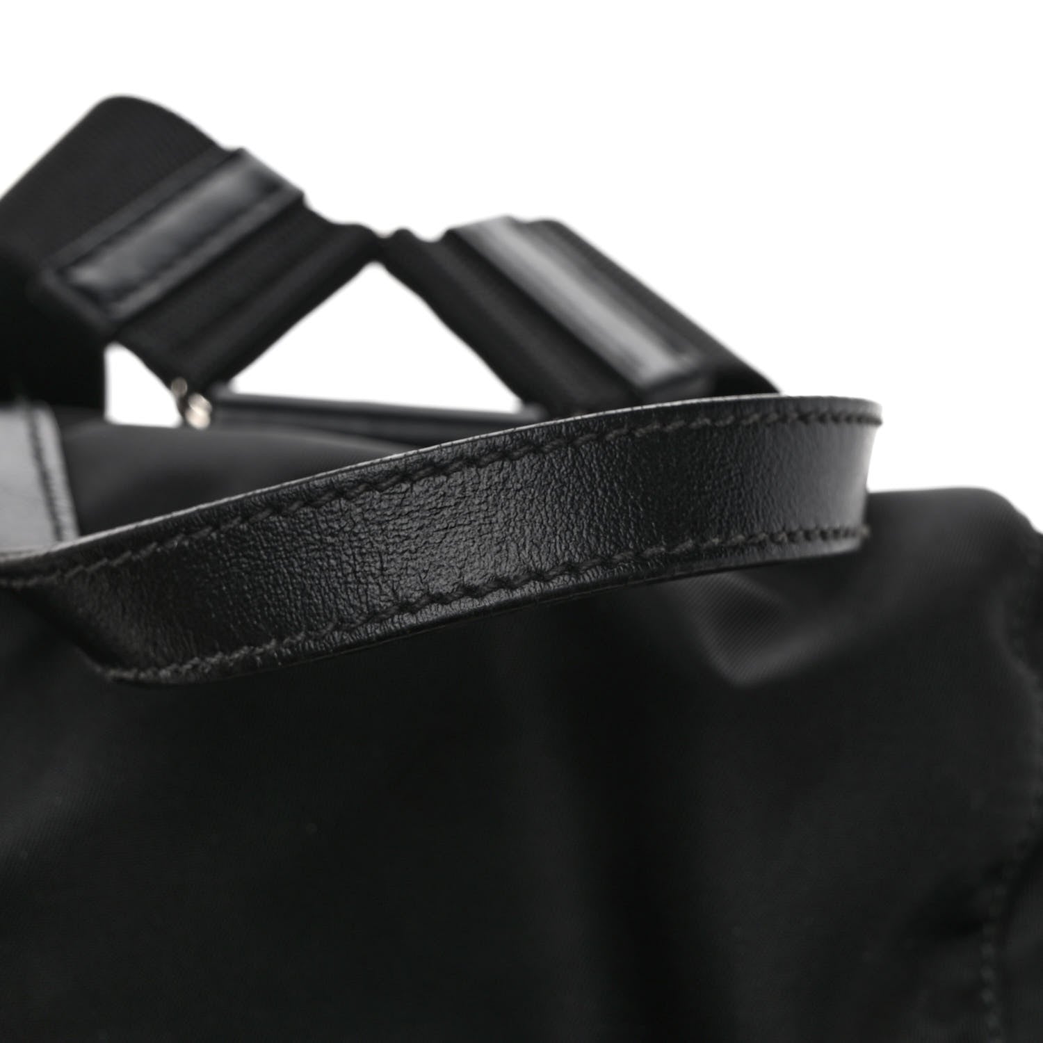 Prada Tessuto Nylon Soft Calfskin Small Backpack Black 10 of 12