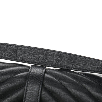Saint Laurent Sheepskin Matelasse Chevron Monogram Monochrome Large College Satchel Black 13 of 14
