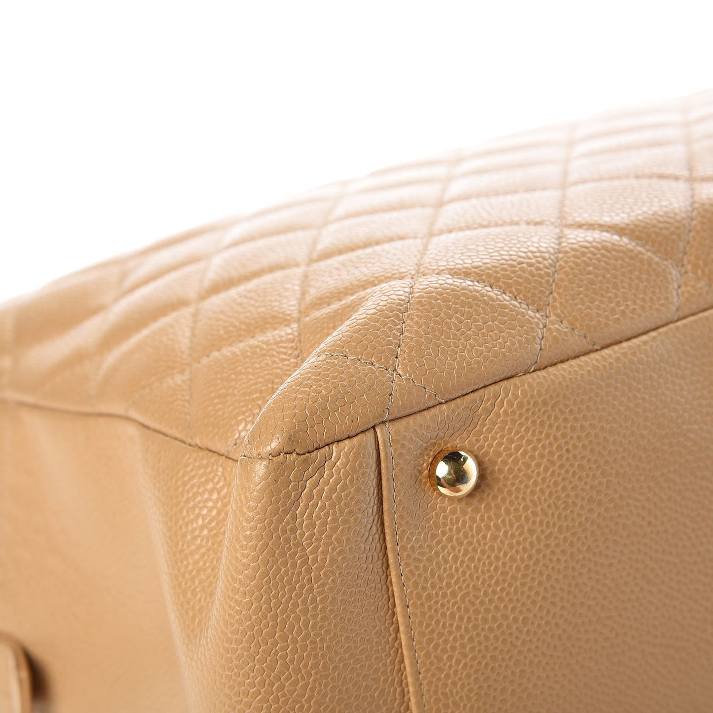 Caviar Quilted Grand Timeless Tote GTT Beige