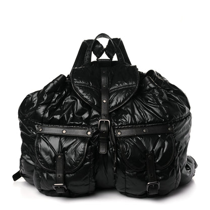 Bottega Veneta Nylon Calfskin Spinnaker Backpack Black 1 of 8