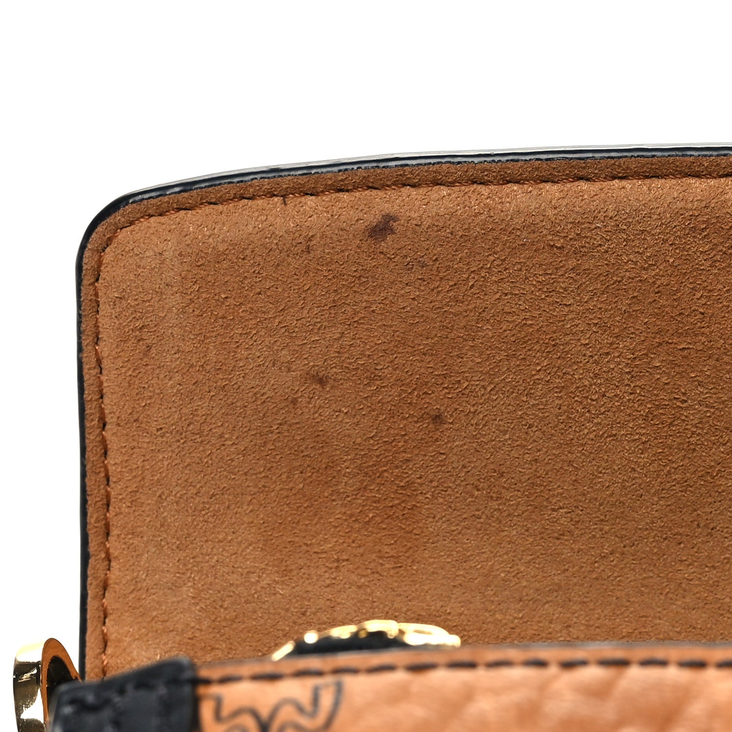 MCM Visetos Monogram Studded Mini Tracy Crossbody Bag Cognac 10 of 10