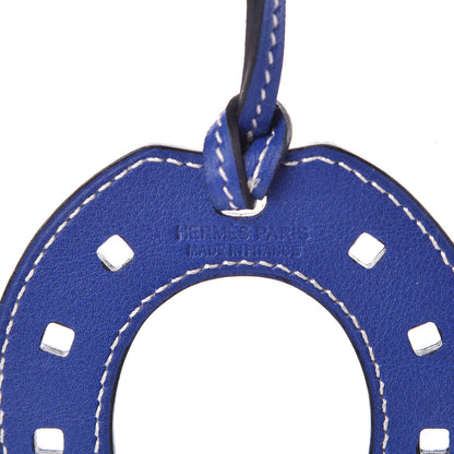 Hermes Swift Paddock Horseshoe Bag Charm Bleu Electrique 3 of 3