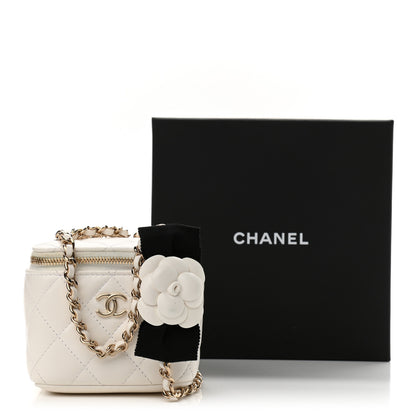 Chanel Lambskin Quilted My Chanel Lady Vanity Case With Chain White 11 of 11