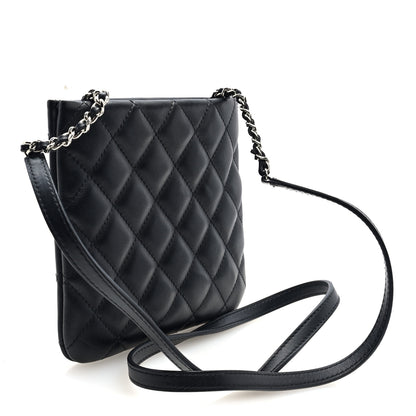 Chanel Lambskin Quilted Uniform Crossbody Bag Black 3 of 11