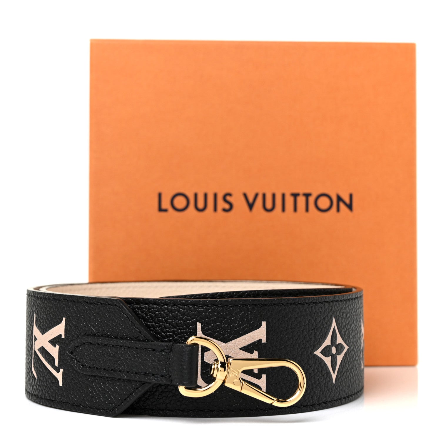 Louis Vuitton Empreinte Monogram Bandouliere Shoulder Strap Black Beige 6 of 6