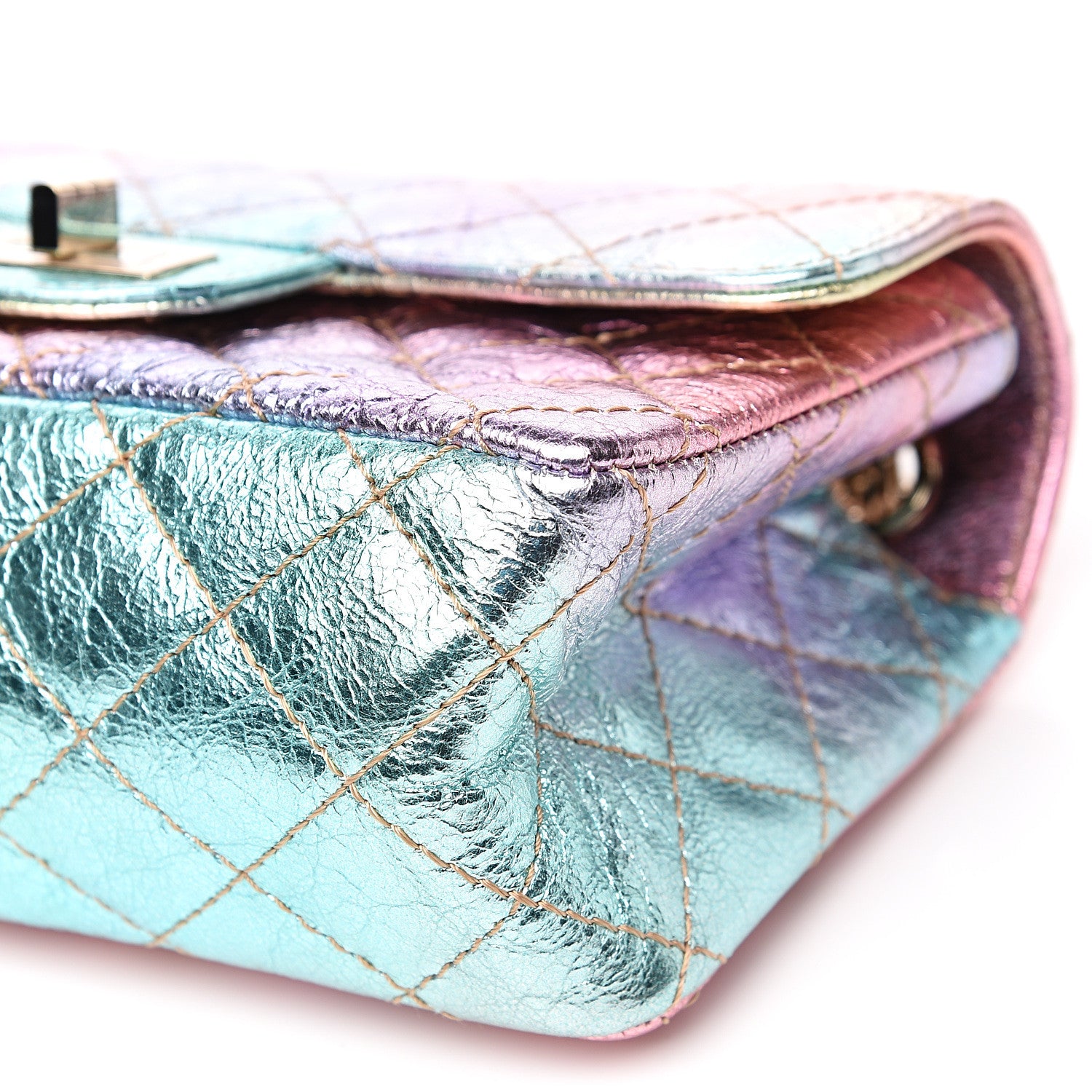 Chanel Metallic Goatskin Quilted Mini 2.55 Reissue Flap Multicolor 8 of 9