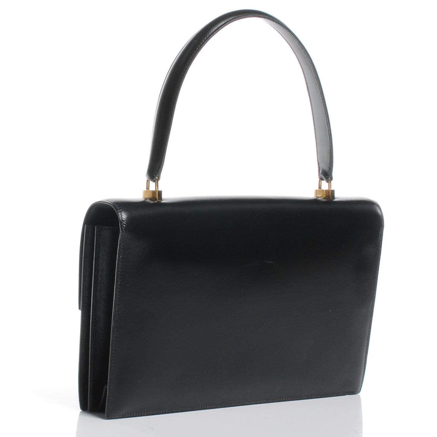 Box Leather Cadena Flap Black