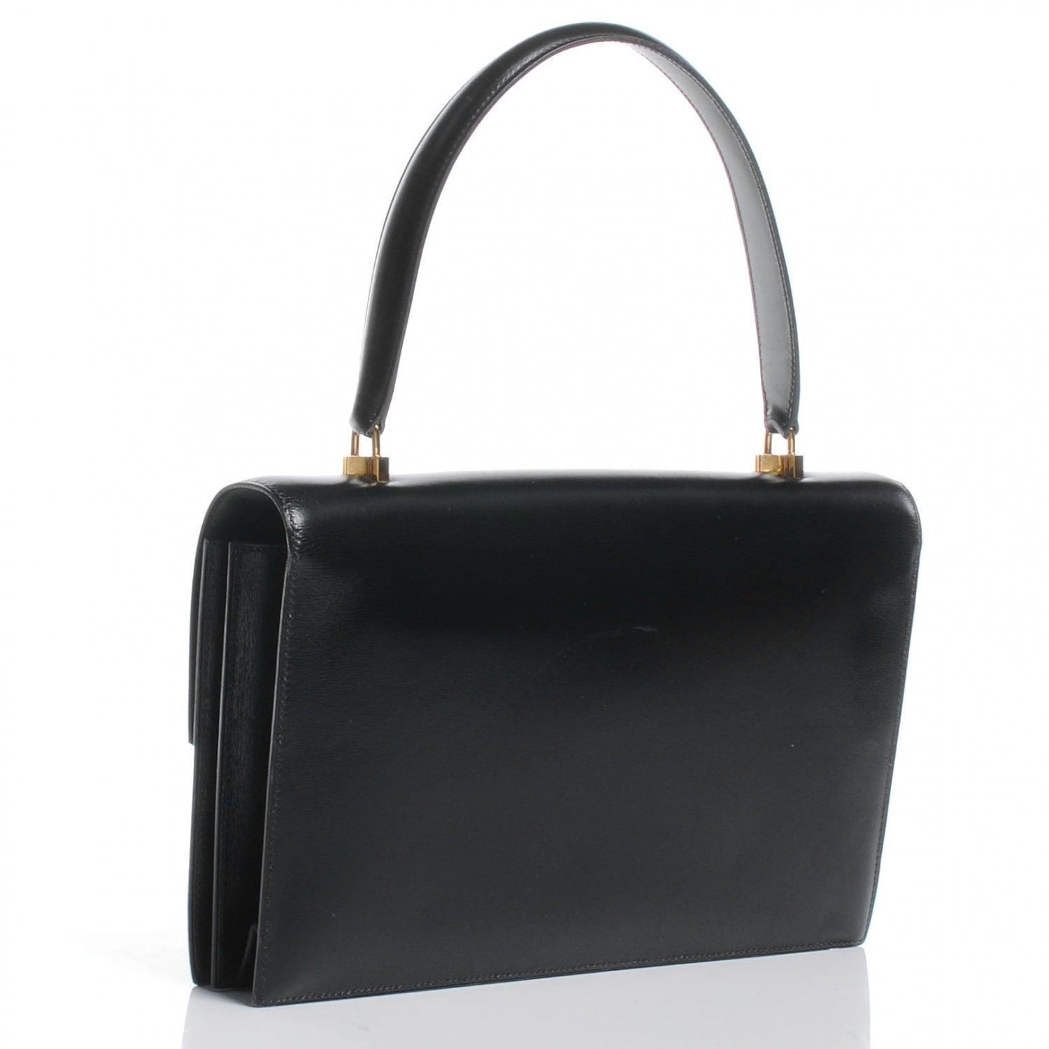 Hermes Box Leather Cadena Flap Black 3 of 8