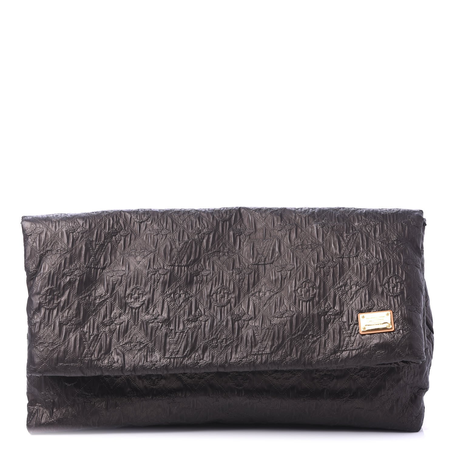 Louis Vuitton Jacquard Quilted Monogram Limelight Clutch GM Black 1 of 10