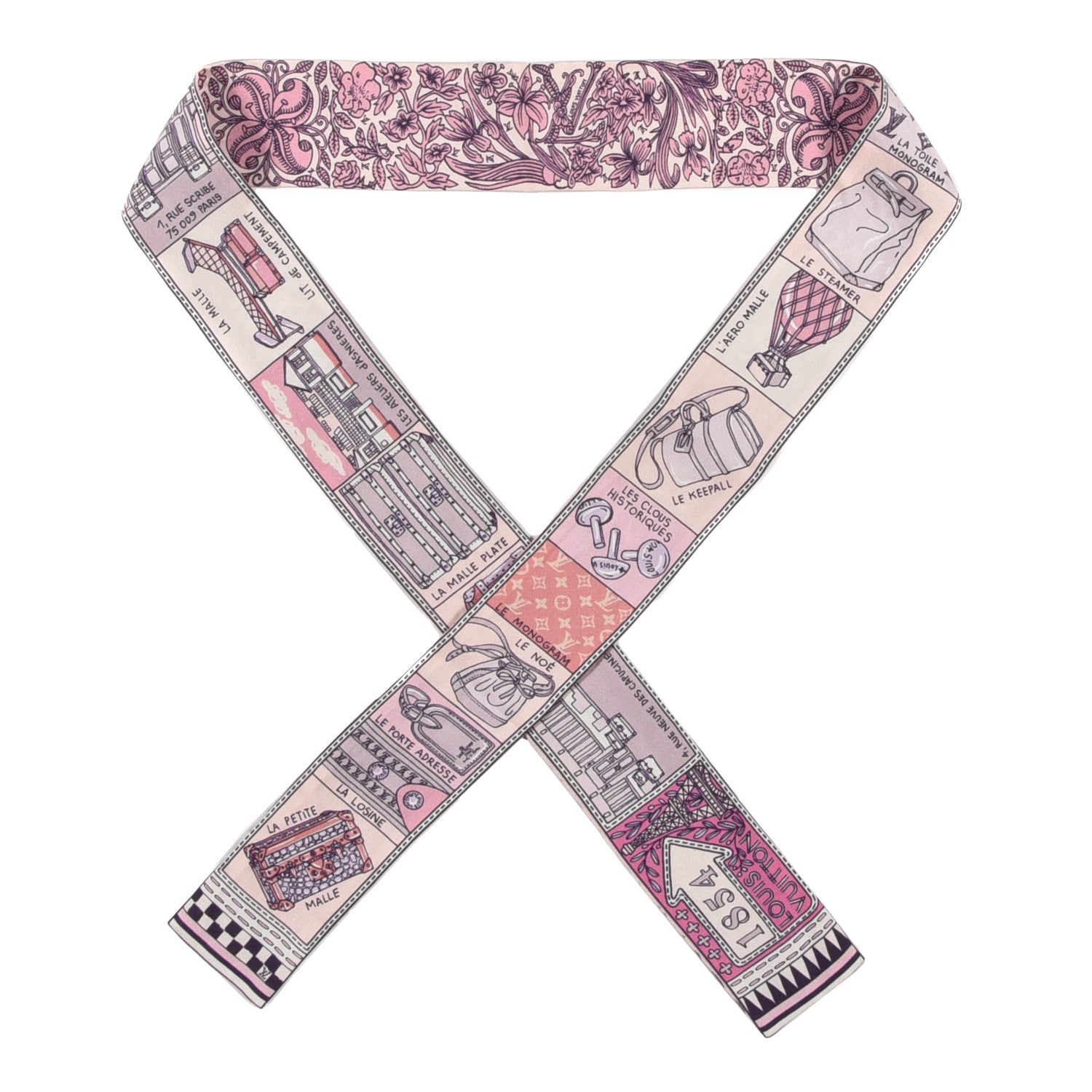 Louis Vuitton Silk Jeu De Louis BB Bandeau Pink 1 of 4