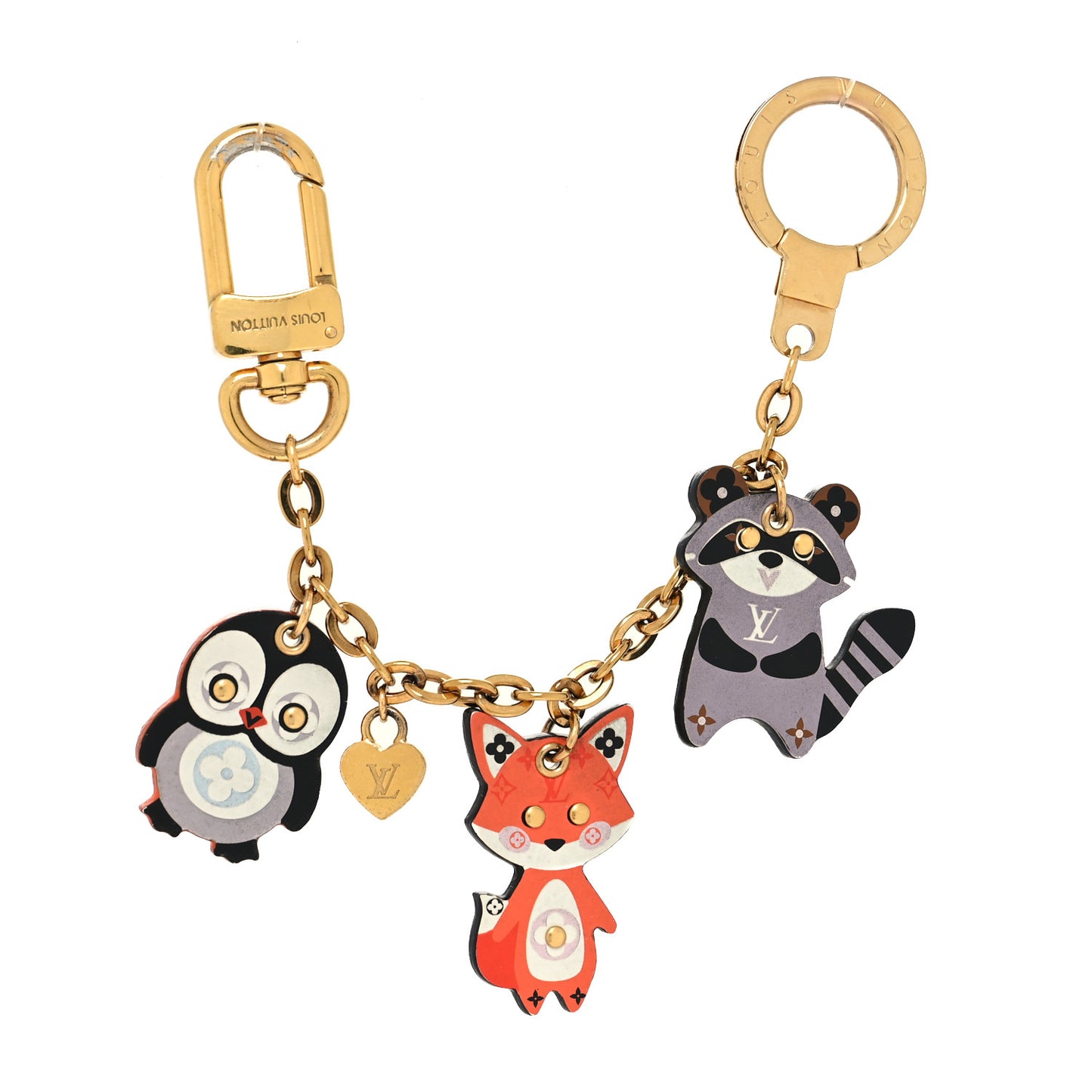 Calfskin Animal Family Charm Key Holder