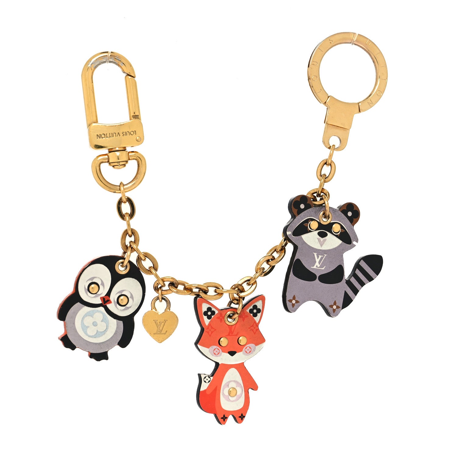 Louis Vuitton Calfskin Animal Family Charm Key Holder 1 of 5