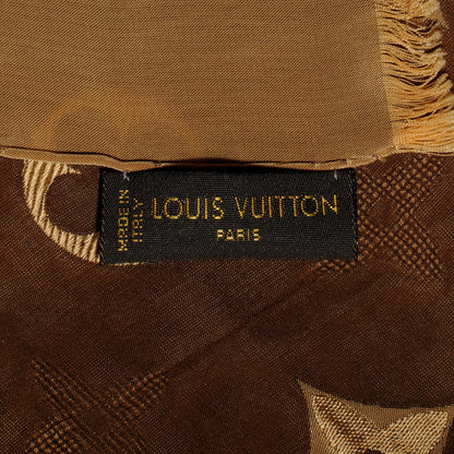 Louis Vuitton Silk Acetate Monogram St Petersbourg Stole Brown 5 of 5