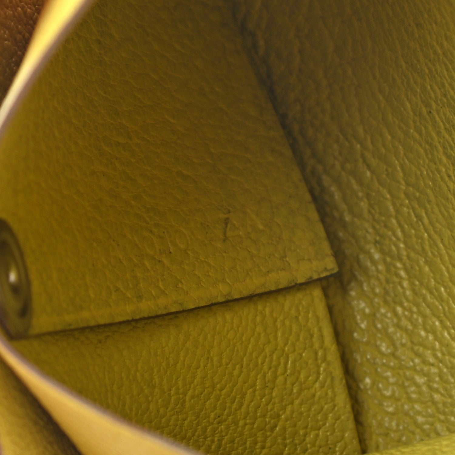 Hermes Chevre Mysore Bastia Coin Purse Lime 7 of 9