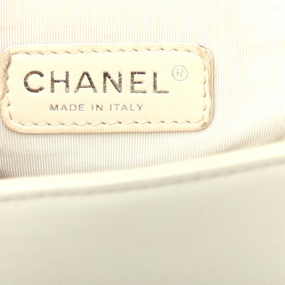 Chanel Lambskin Quilted Large Boy Flap Black White 6 of 11