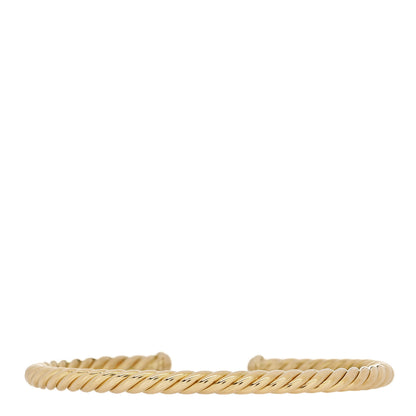 David Yurman 18K Yellow Gold 4mm Cablespira Bracelet 2 of 4