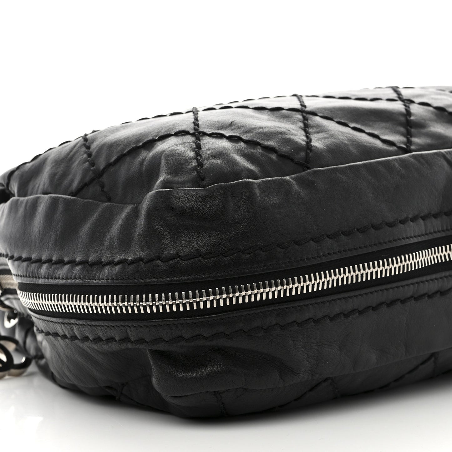 Lambskin Expandable Tote Black