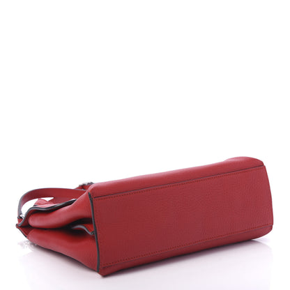 Gucci Cellarius Calfskin Small Bamboo Daily Top Handle Bag Hibiscus Red 4 of 9