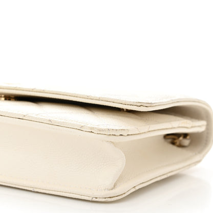 Chanel Caviar Quilted Wallet on Chain WOC White 11 of 14