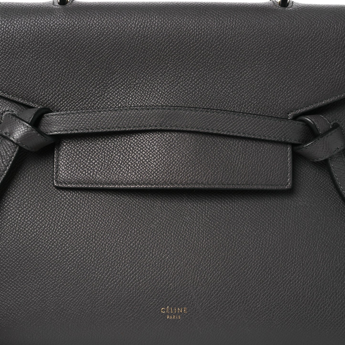 Grained Calfskin Micro Belt Bag Grey