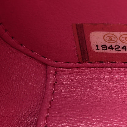 Chanel Faded Plexiglass CC Boy Brick Clutch Pink Orange 6 of 15