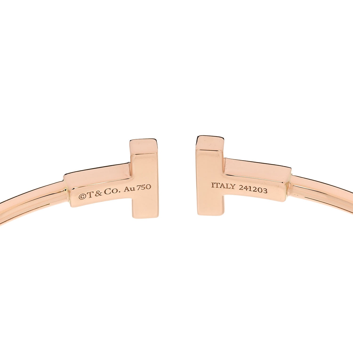 Tiffany 18K Rose Gold T Wire Bracelet 3 of 3