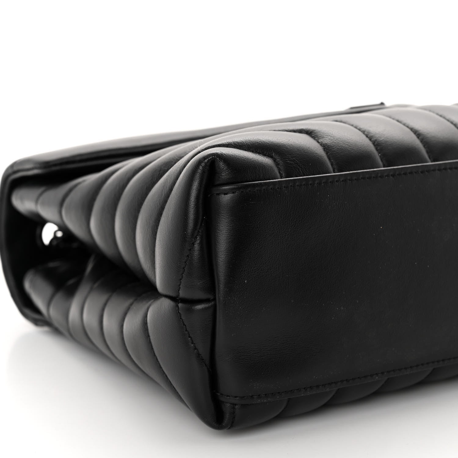 Saint Laurent Calfskin Y Quilted Monogram Monochrome Medium Loulou Chain Satchel Black 8 of 9