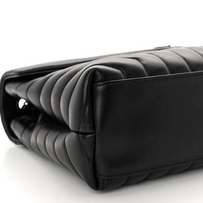 Saint Laurent Calfskin Y Quilted Monogram Monochrome Medium Loulou Chain Satchel Black 8 of 9
