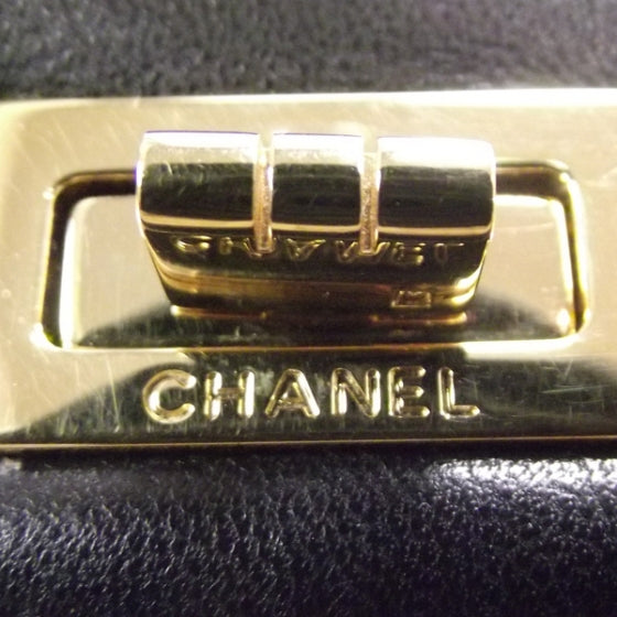 Chanel Leather Mademoiselle Handbag Beige and Black 9 of 12