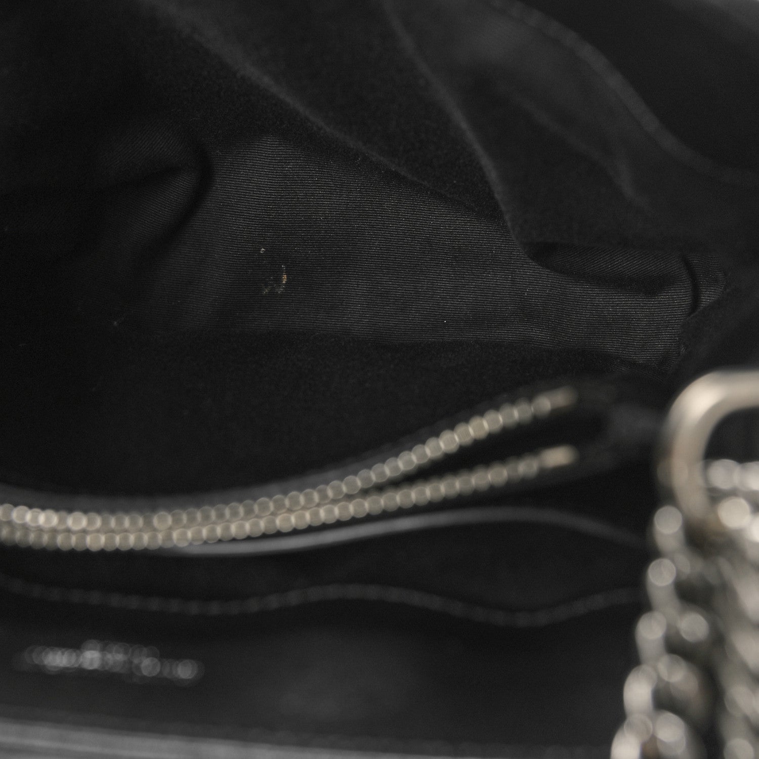 Saint Laurent Calfskin Y Quilted Monogram Small Loulou Chain Satchel Black 5 of 12