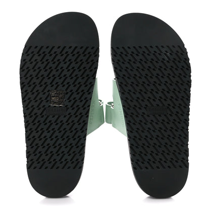 Hermes Epsom Womens Chypre Sandals 37.5 Vert Jade 5 of 10