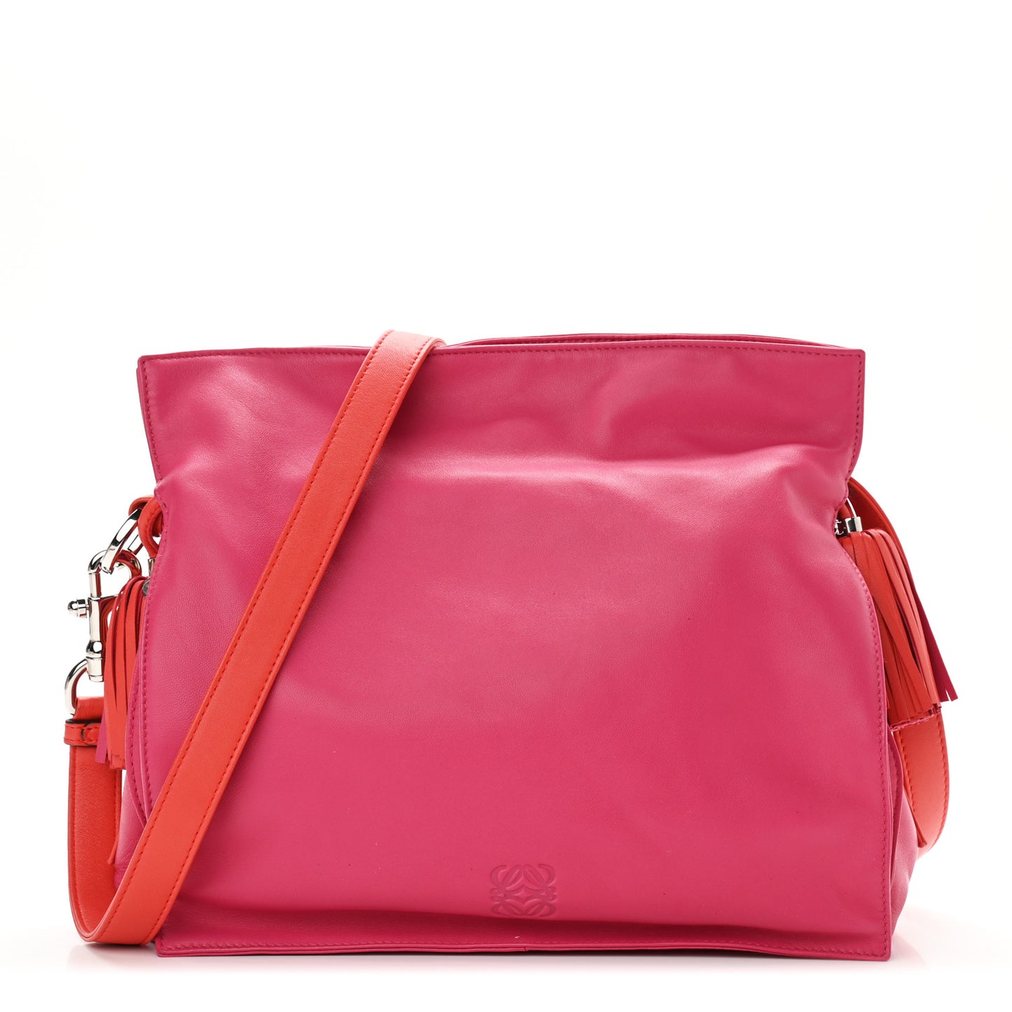 Calfskin Flamenco Shoulder Bag Magenta