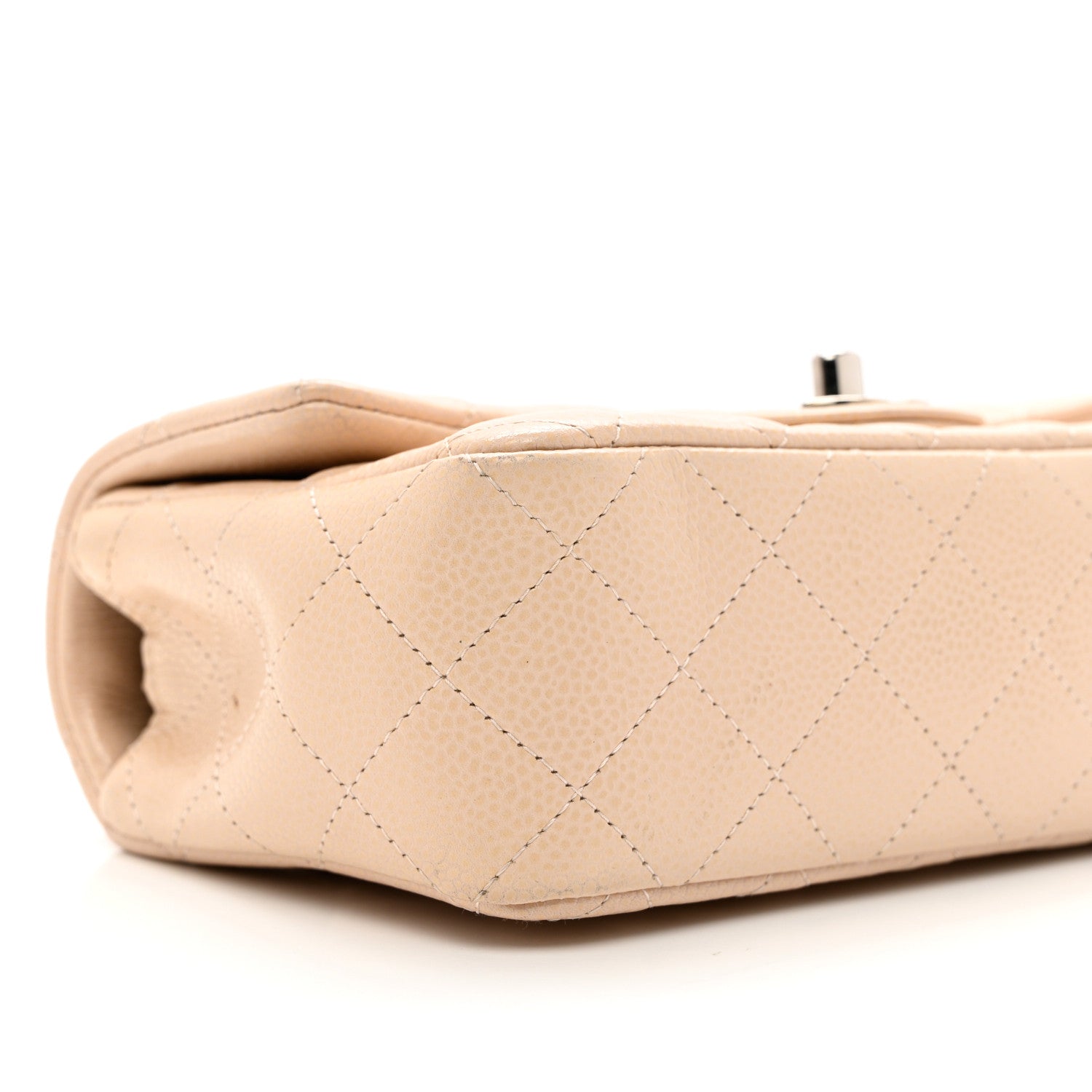 Chanel Caviar Quilted Mini Rectangular Flap Light Beige 11 of 12